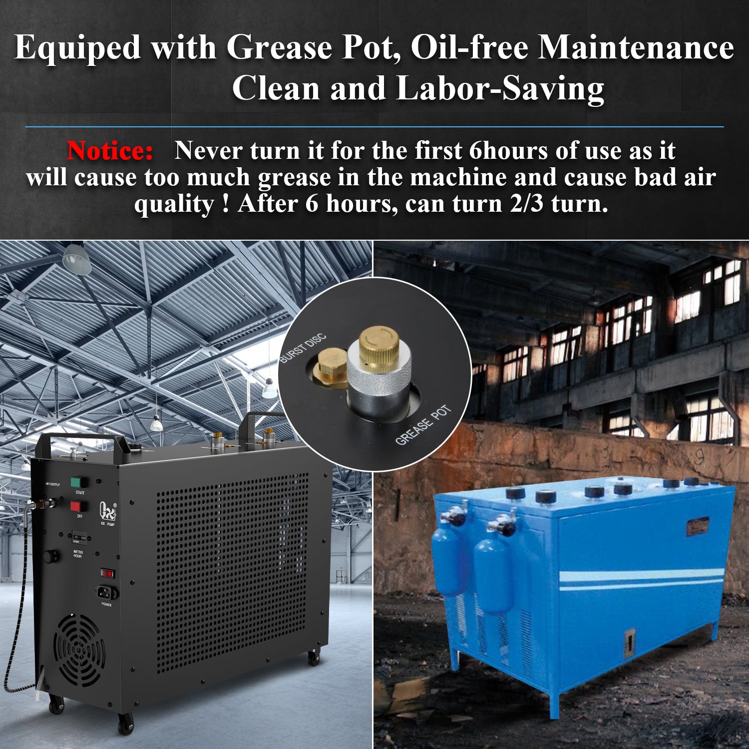 ぽむページ GX PUMP E-5K2 PCP Air Compressor, 5800psi 110V 1200W, Auto-Stop
